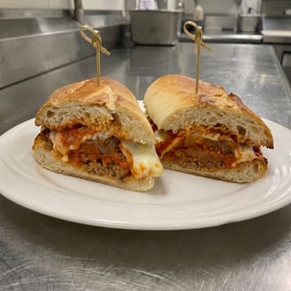Meatball Parmigiana sub