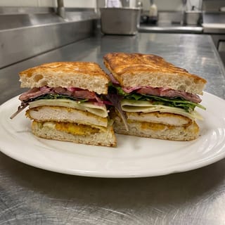 Mama Z Fried Chicken Cutlet Foccacia